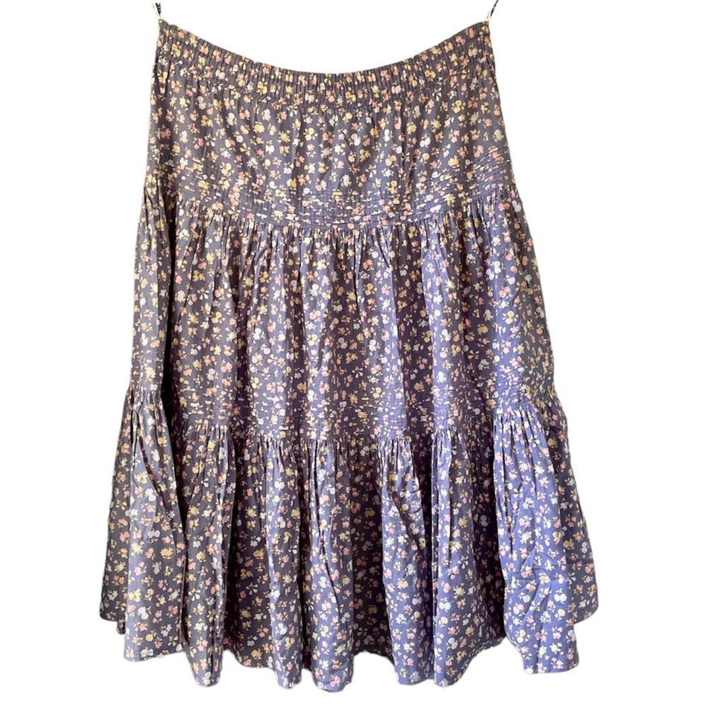 Vintage Laura Ashley Prairie Floral Skirt. Cottagecore Plus Size